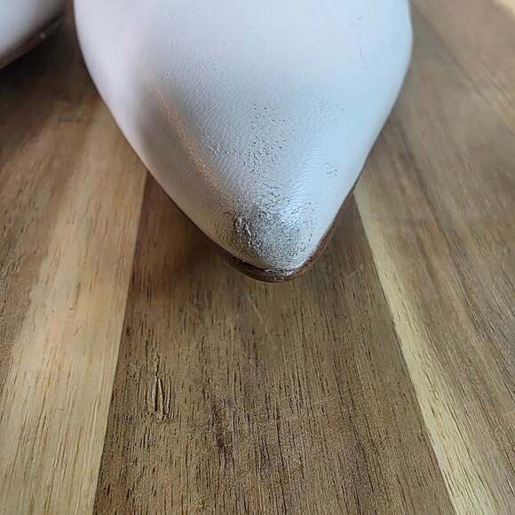 Sam Edelman Hazel White Leather Pointed Toe Pumps - Picture 8 of 15